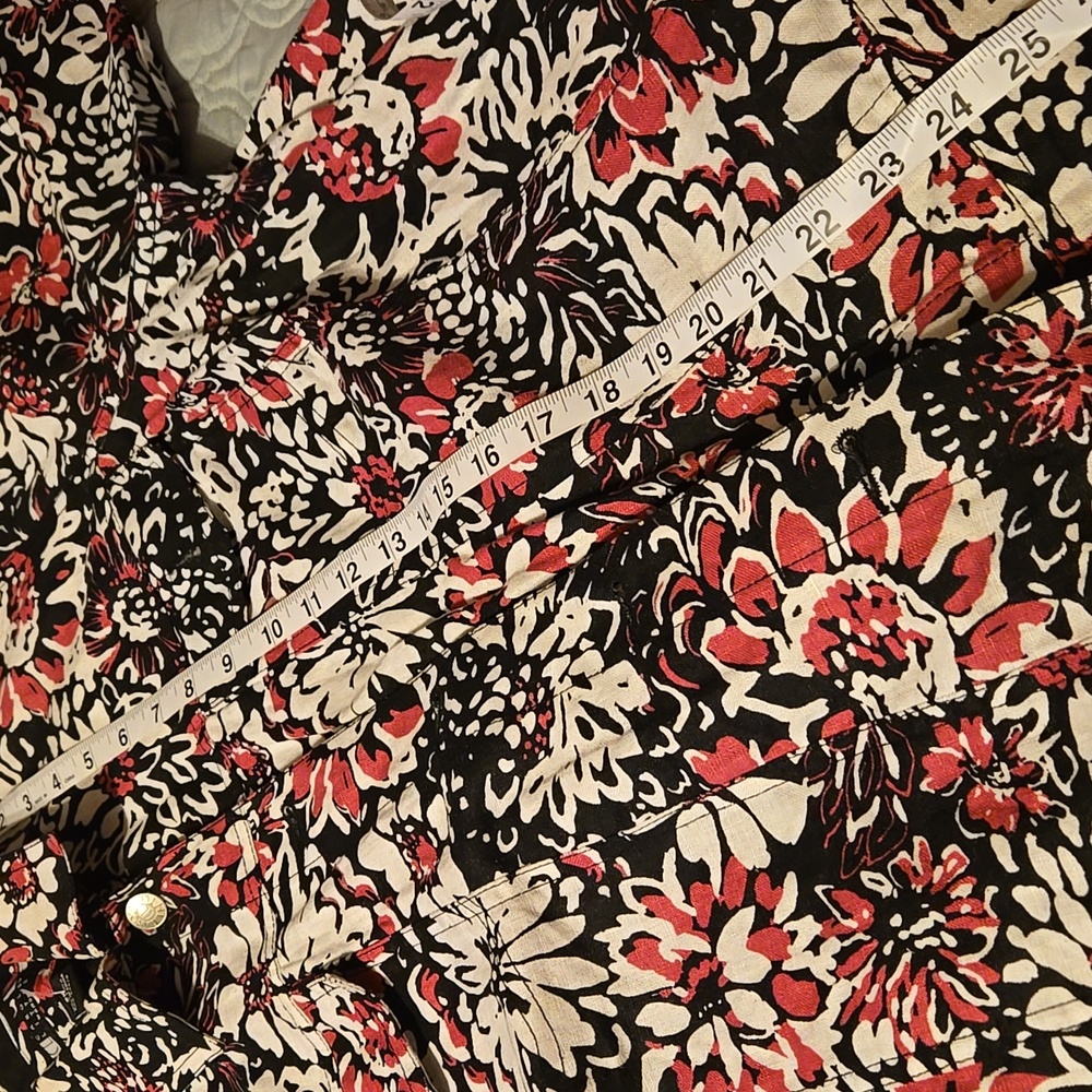 Floral Patterned Linen Jacket - image 4
